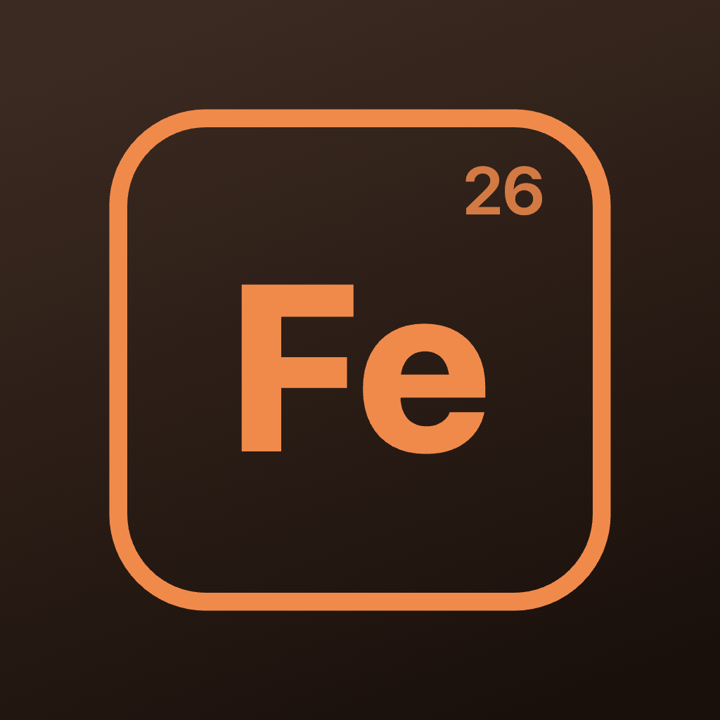 Ferric app icon, dark variant