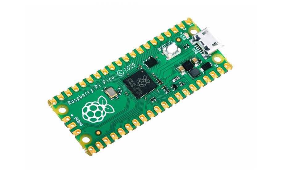 Raspberry Pi Pico (RP2040) — vista superior